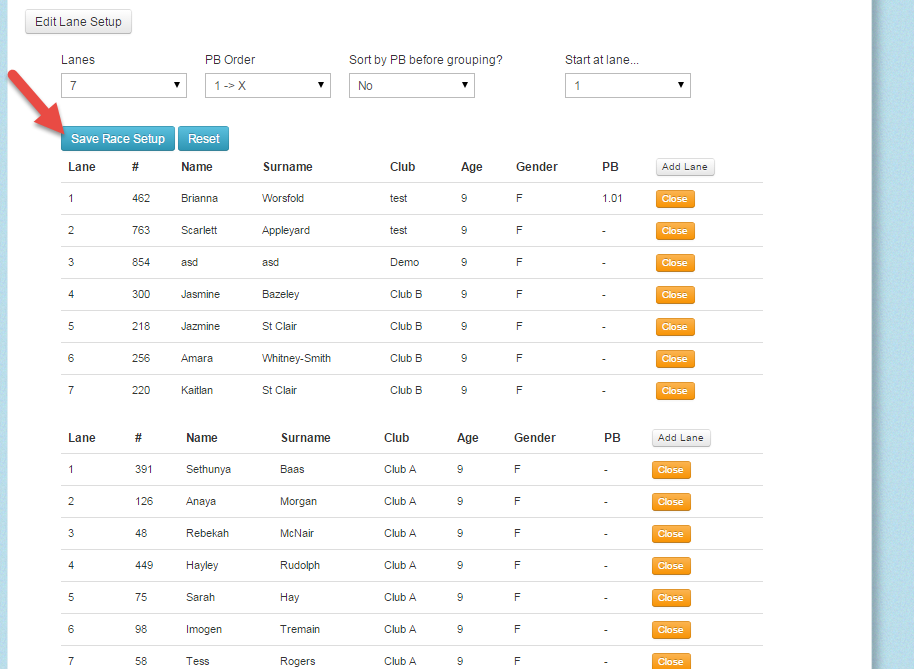 Race lane draws using ResultsHQ and RaceHQ – Timing Solutions Support Forum
